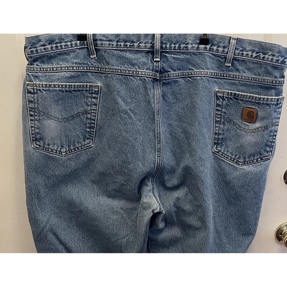 Carhartt Other - Carhartt B17 DST Light Wash Relaxed Fit Straight‎ Leg Denim Men Blue Jeans 48x32